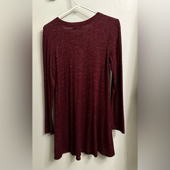 Maroon sweater dress. Like new. - Picture 2 of 4